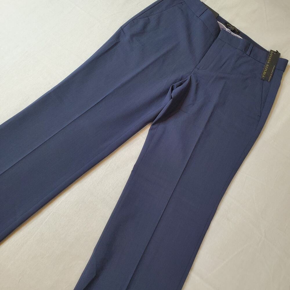 Banana Republic Women's Size 8 NWT Logan Washable Wool Dress Pant Blue